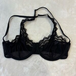Urban Outfitters Out From Under Black Lace Halter Bra 32C